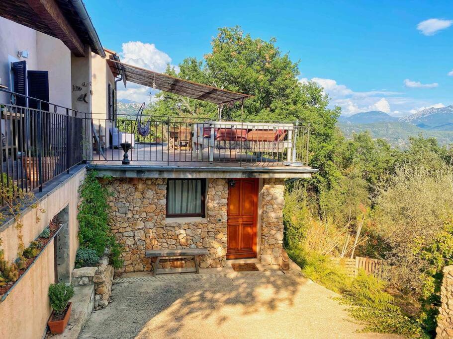 Bas De Villa Au Milieu Des Oliviers. Chateauneuf-Villevieille Екстер'єр фото